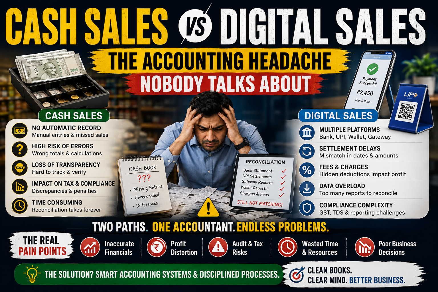 Cash Sales Vs Digital Sales: The Accounting Headache Nobody Talks About